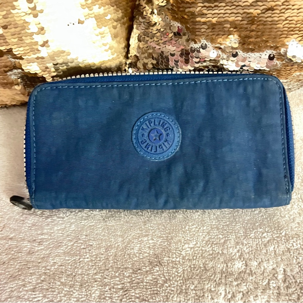 Kipling Navy Zip-Around Wallet